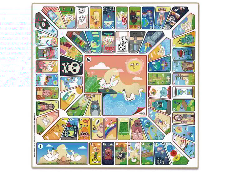 Tablero parchís-oca 4 jugadores 40x40 cm