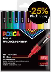 Rotuladores Posca PC-3M 0,9-1,3mm basic 8 colores