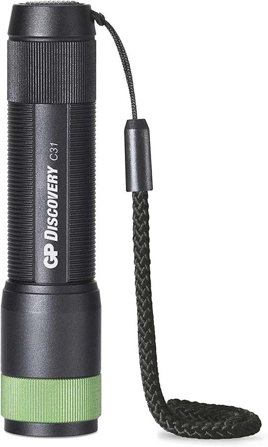 Mini Linterna Gp negra 85 l&uacute;menes