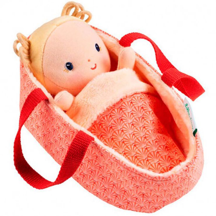 Muñeca de tela Anaïs con Capazo Reversible