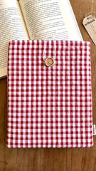 Funda de Libro 23x28cm Aribook Vichy rojo