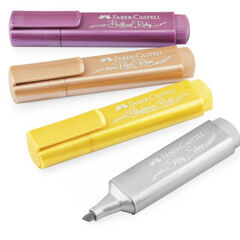 Marcadores Metal Faber-Castell Texliner 4 colores