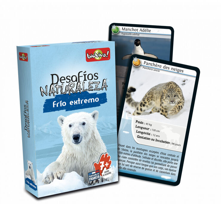Juego de cartas Bioviva Desafíos Naturaleza Frío extremo