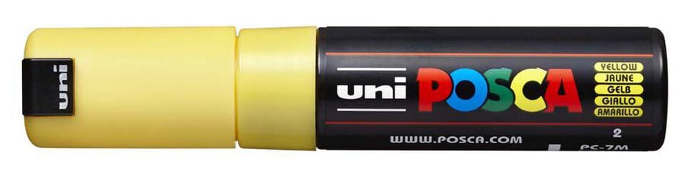 Retolador Posca PC-7M 4,5-5,5mm groc