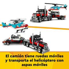 LEGO® Creator Camión Plataforma con Helicóptero Convertible 31146