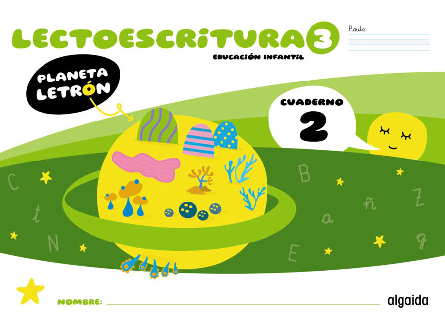 Planeta Letr&oacute;n. Lectoescritura. Nivel 3. Cuaderno 2. Pauta