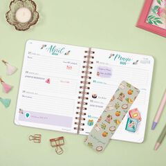Agenda Finocam escolar The Flower Journal E10 setm/vista cas 2025-26 rosa
