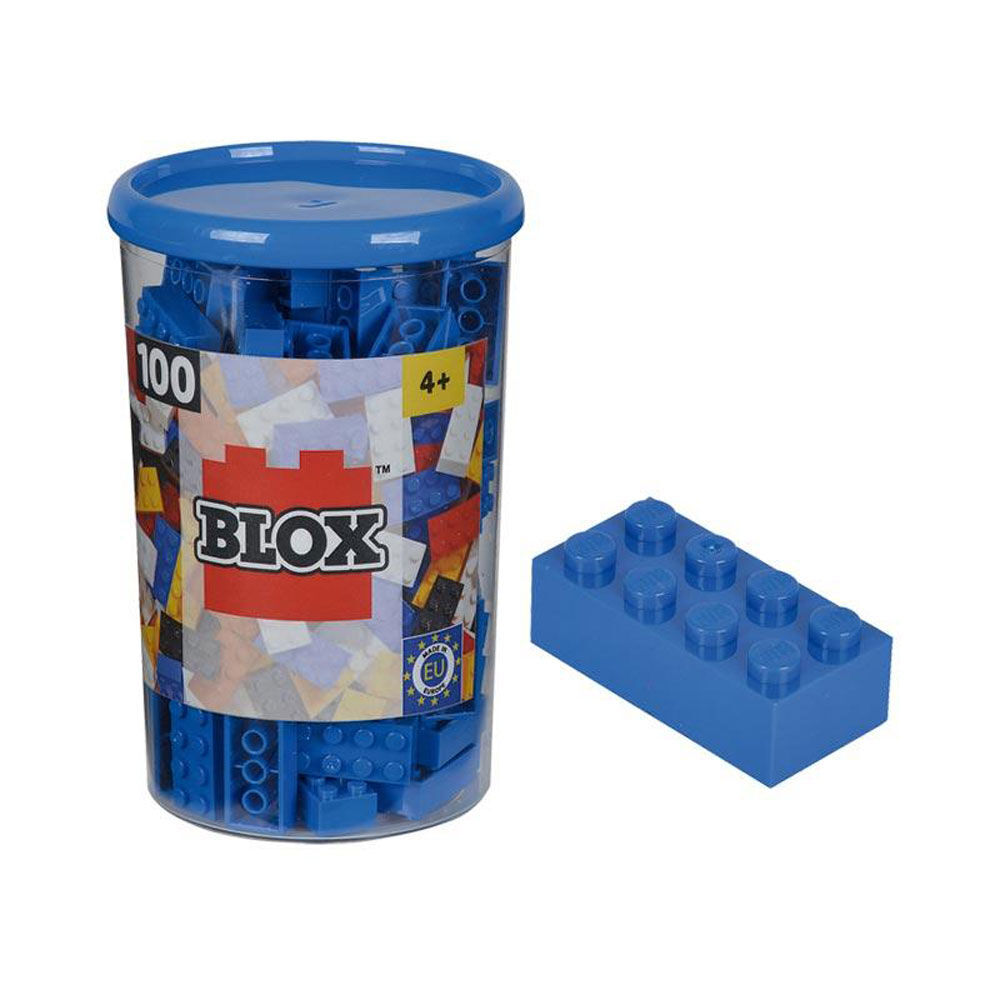 Juego de construcci&oacute;n Simba Blox-puede 100 bloques azul