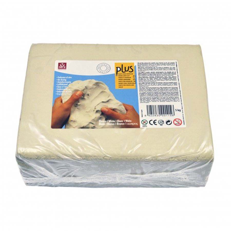Barro endurecible Sio-2 Plus 5kg extra blanco
