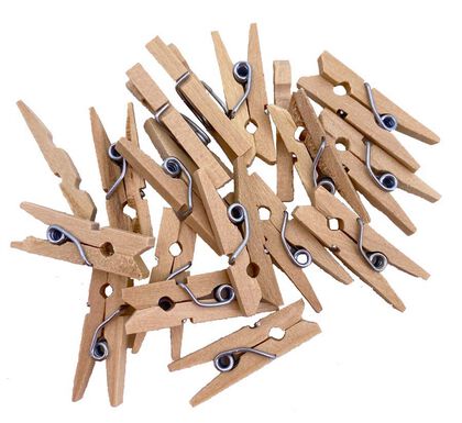 Mini pinzas de madera marca Abacus 45 u