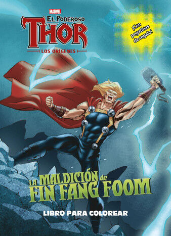 Thor. Los or&iacute;genes. La maldici&oacute;n de Fin Fang Foom. Libro para colorear