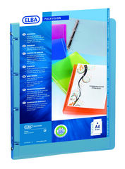 Carpeta cangur A4 llom 20 mm 4 anelles blava