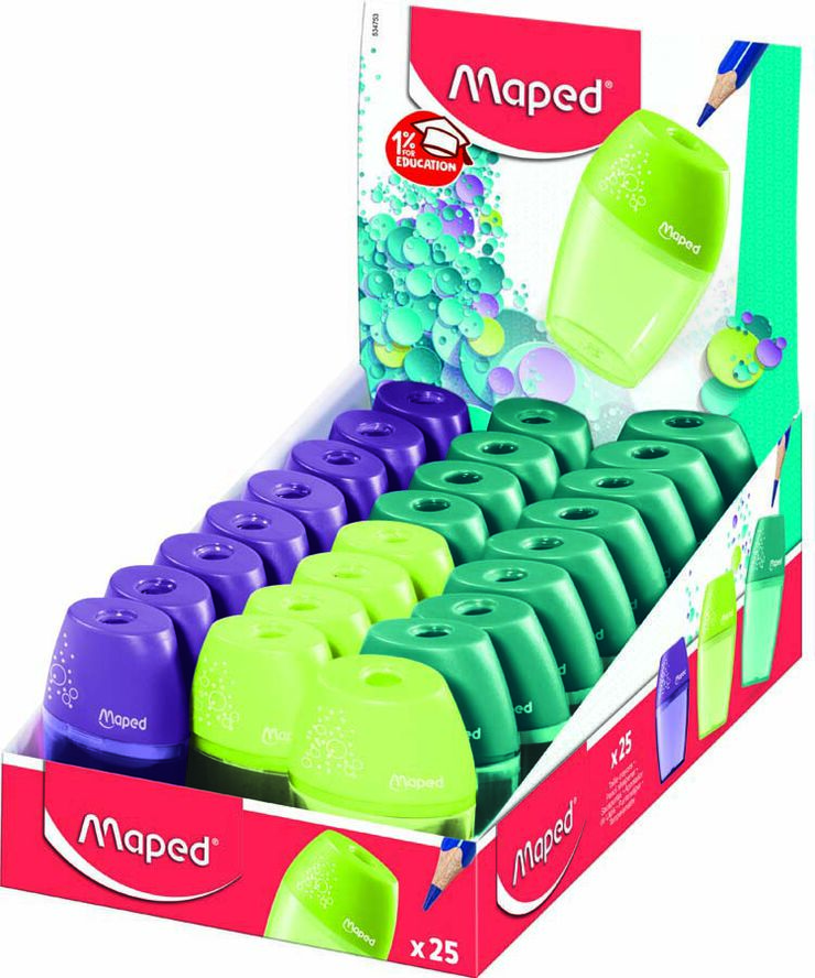 Sacapuntas simple Maped Shaker con dep&oacute;sito