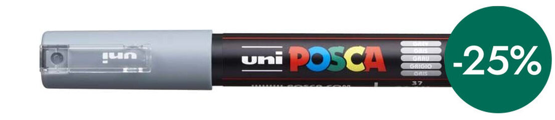 Rotulador Posca PC-1M 0,7mm gris