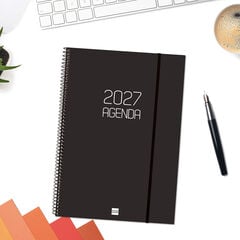 Agenda Finocam Opaque Semana Vista Horizontal 2027 Catal&aacute;n Negro