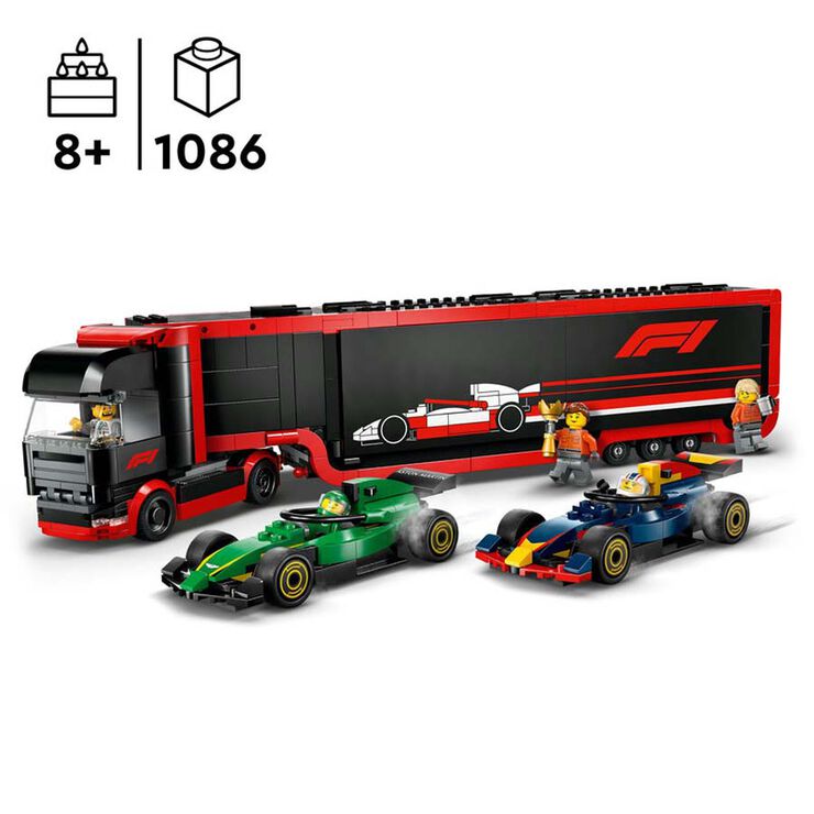 LEGO® LEGO City Camión de F1® con Coches de F1® RB20 y AMR24 60445