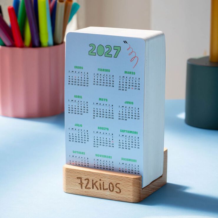Calendario Sobremesa Tarjetas Tantanfan Castellano 2027 72Kilos