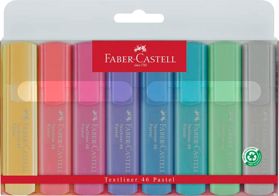 Marcadores fluorescents Faber-Castell Pastel 8 colores