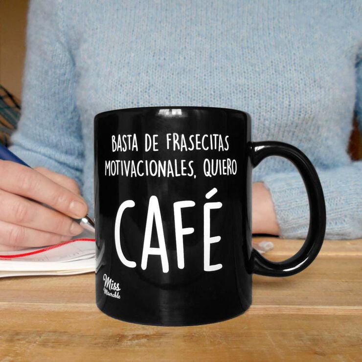 Taza ''Basta frasecitas motivacionales''