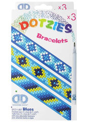 Diamond Dotz Pack de 3 braçalets color blau