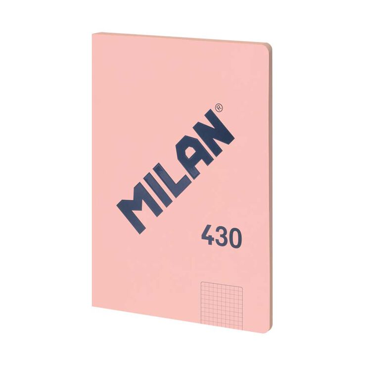 Libreta grapada A4 48h 4x4 Milan 1918 rosa