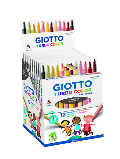 Estoig de retoladors Giotto Turbo Color Skin Tones 12 colors