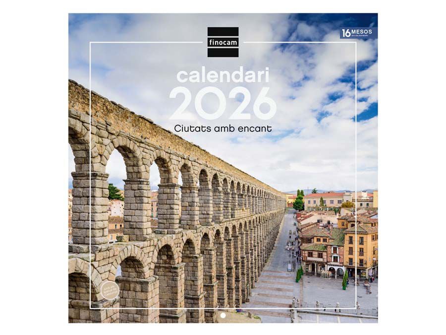 Calendari paret Finocam 30x30 2026 Ciutats catal&agrave;
