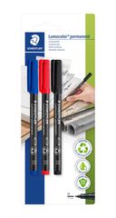 Rotuladores permanentes Staedtler Lumocolor punta M 3 colores Rotuladores permanentes Staedtler Lumocolor punta M 3 colores