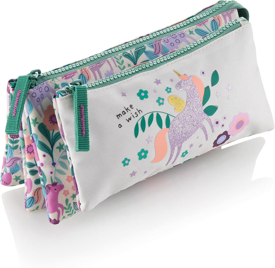 Estuche Cu&aacute;druple MQR Magic Unicorn