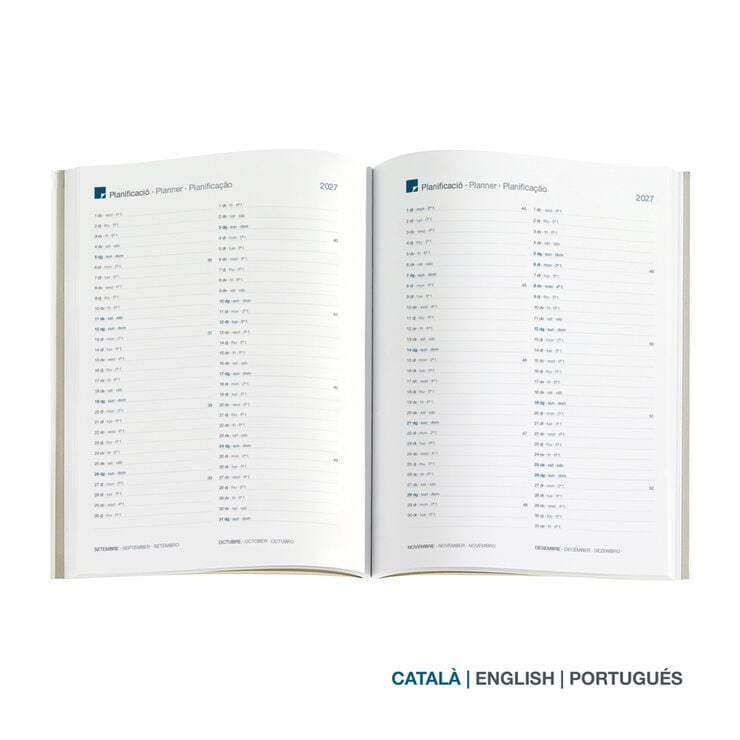 Agenda Miquelrius Plus Dia P&agrave;gina Catal&agrave; 2027 Quadres