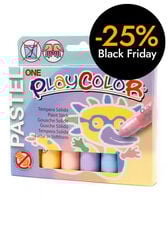 Témpera sòlida Playcolor pastel 5g 6 colors