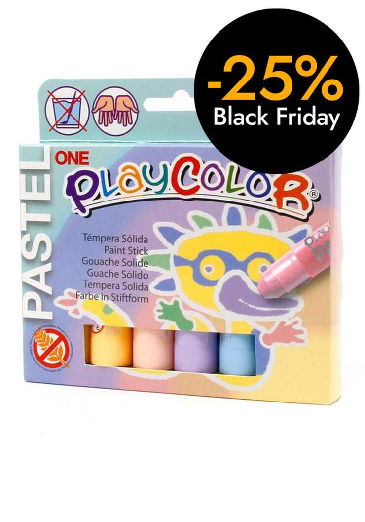 Témpera sòlida Playcolor pastel 5g 6 colors