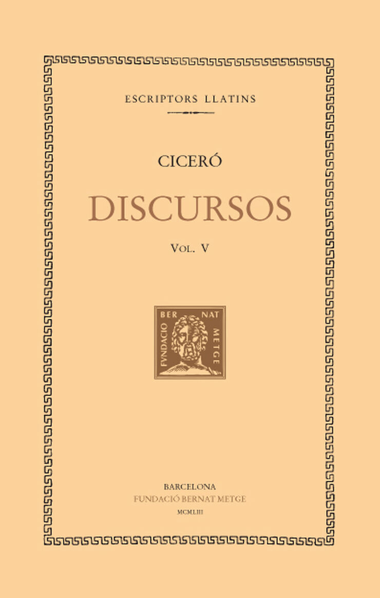 Discursos, vol. V: Segona acció contra Verres: Les imatges