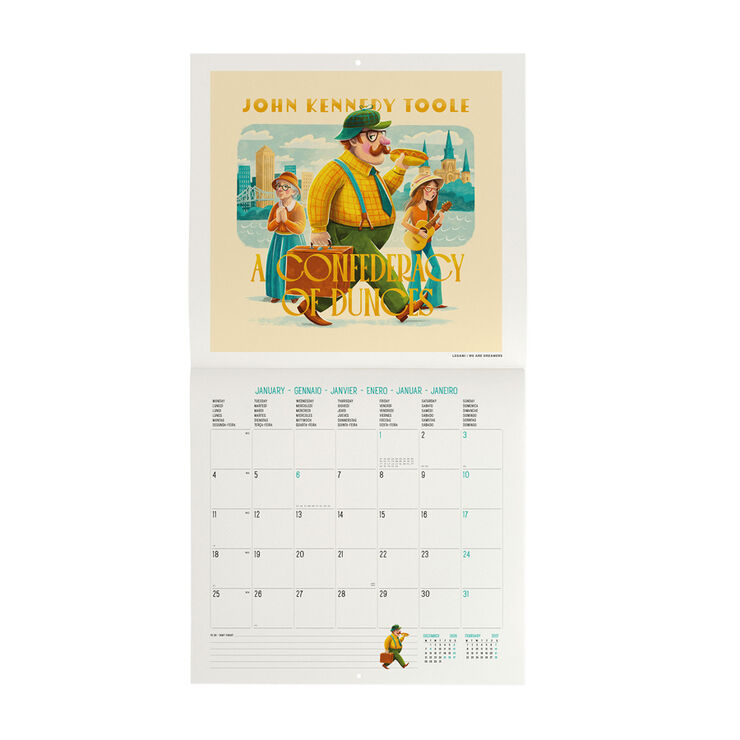 Calendario Legami 30x29 Pared Booklovers Multiling&uuml;e 2027