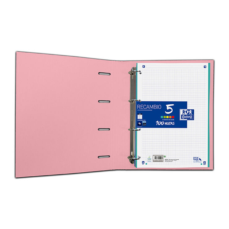 Carpeta Oxford Europeanbinder A4 + recambio flamingo