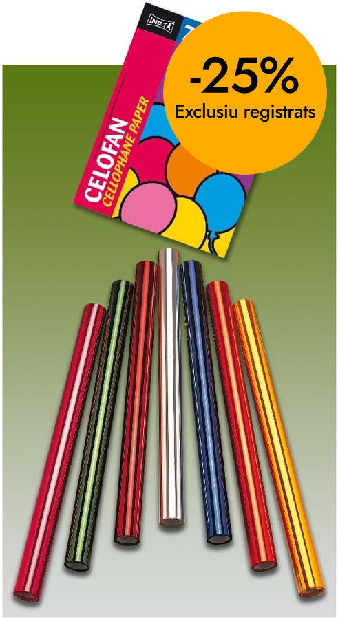 Celofan Ineta rollo 0,5x10m transparente