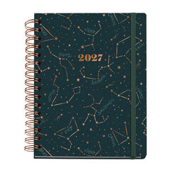 Agenda Miquelrius Plus Wire-O Semana Vista Multiling&uuml;e 2027 Constellation
