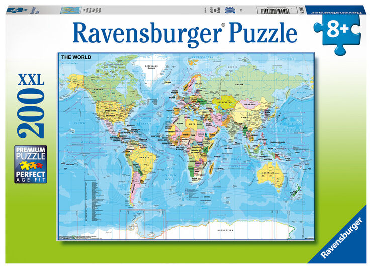 Puzle Ravensburger Mapa del Mundo 200 piezas