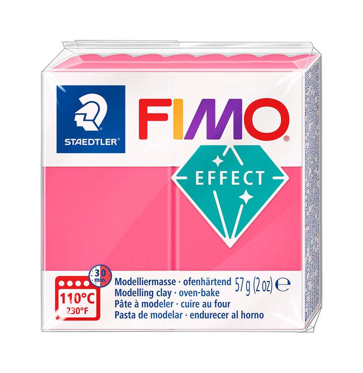 Pasta modelar Fimo Effect vermell translúcid