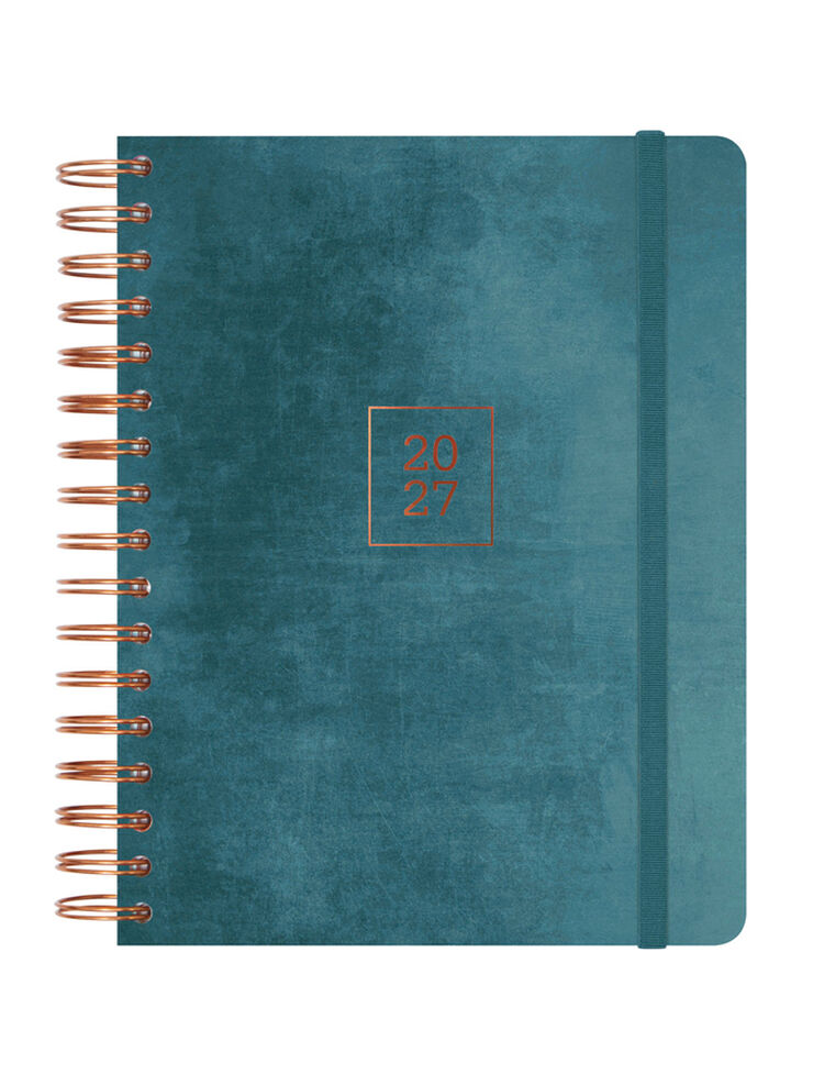 Agenda Finocam Optimal Semana Vista Horizontal 2027 Multiling&uuml;e Azul