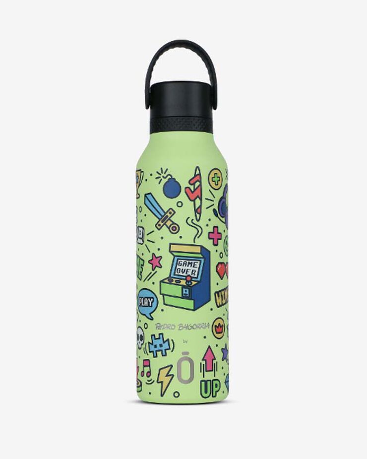 Botella Termo Runbott 600 ml Retro Gamer Green