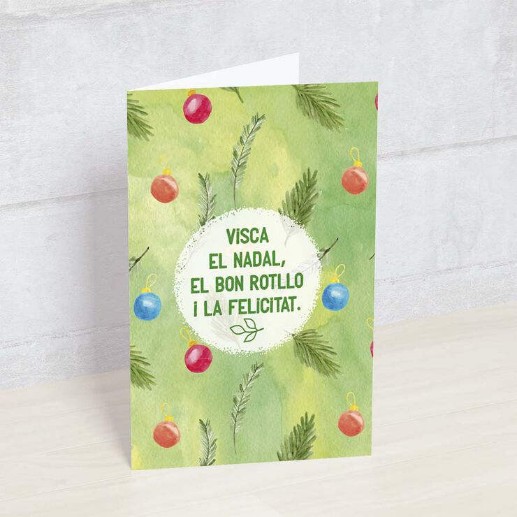 Postal Happymots catalán Visca el Nadal