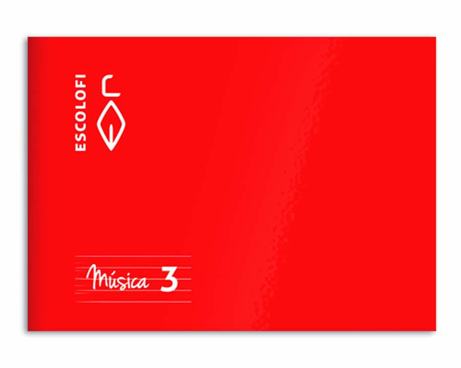 Libreta de m&uacute;sica Escolofi A5 3 pentagramas