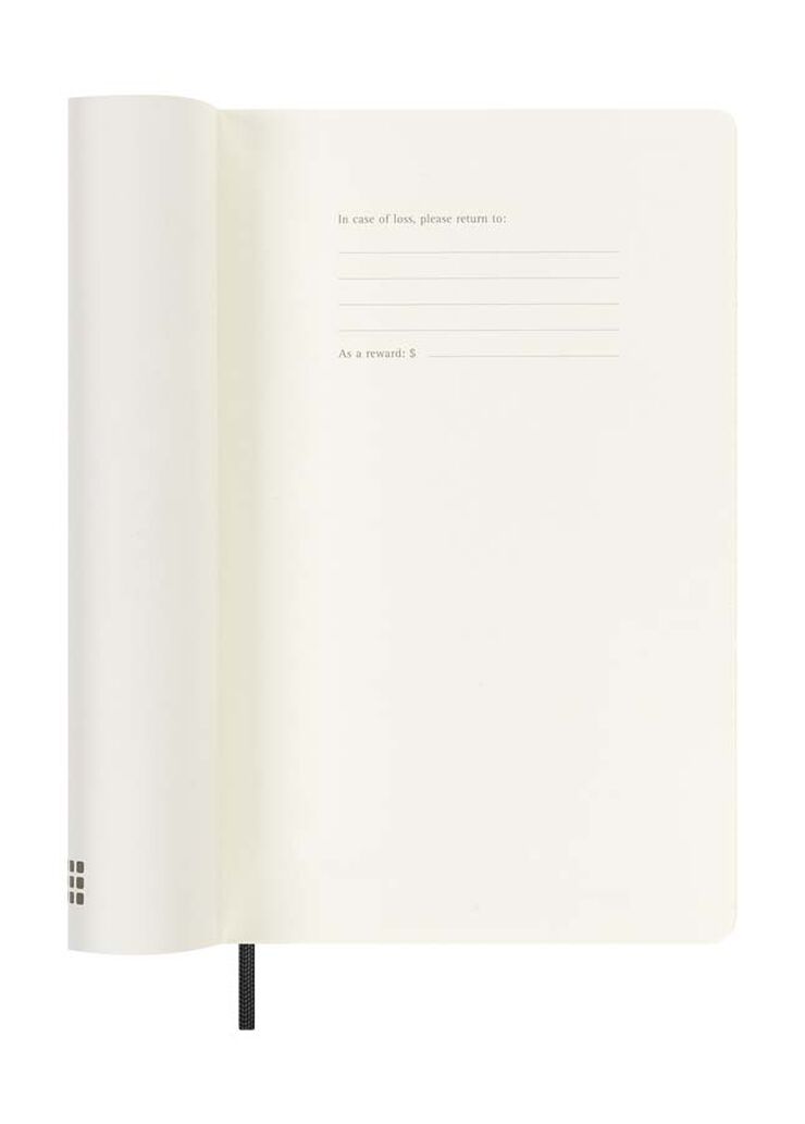 Agenda Moleskine 12m día/pág 2025 L negro
