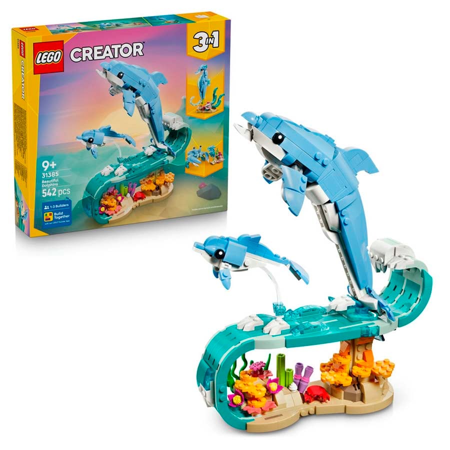lego lego creator animales marinos hermosos delfines 31385