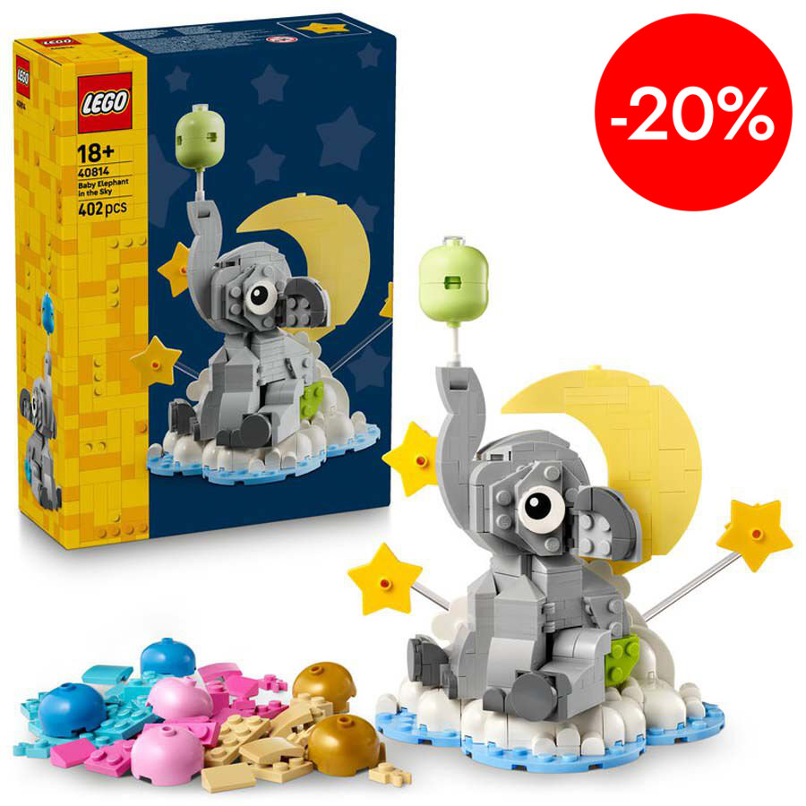 lego iconic bebe elefante en el cielo 40814