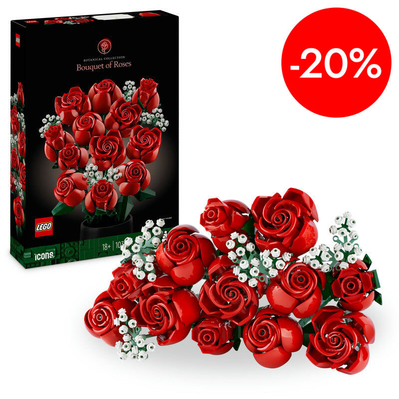 lego icons ramo de rosas 10328