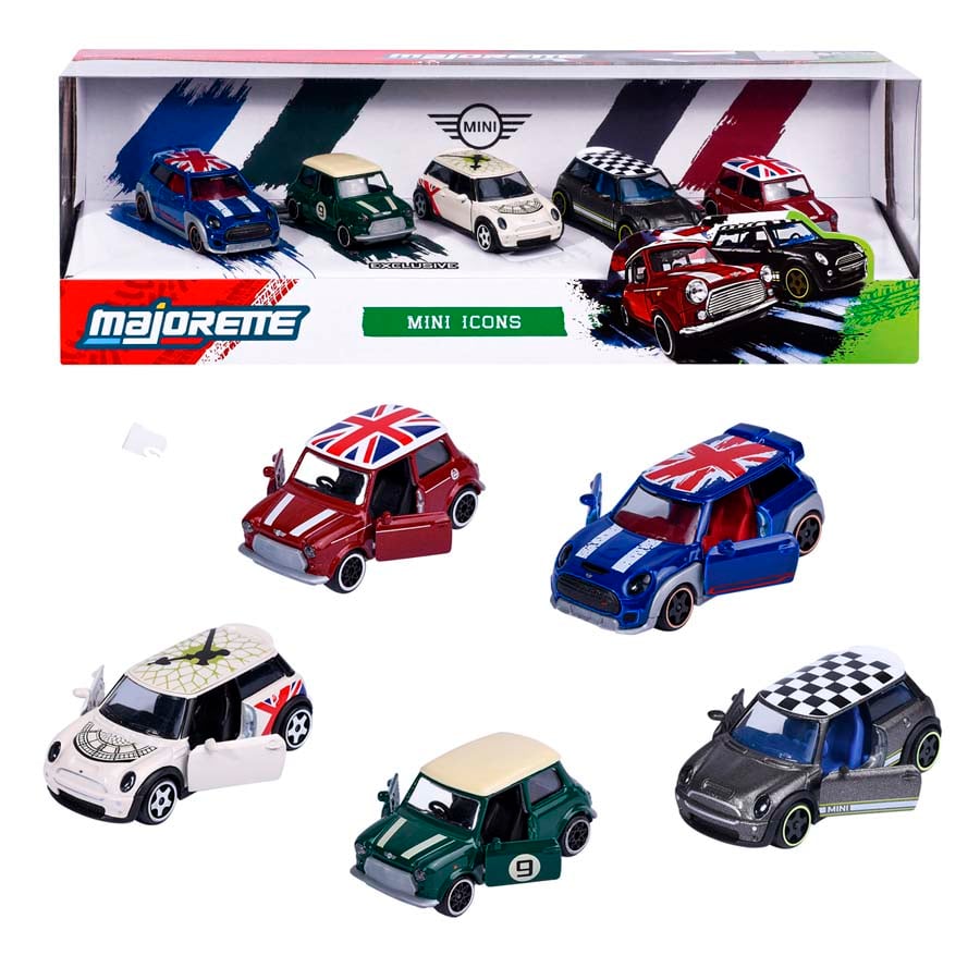 Set de 5 Coches BMW, VW Golf GTI y MINI 5