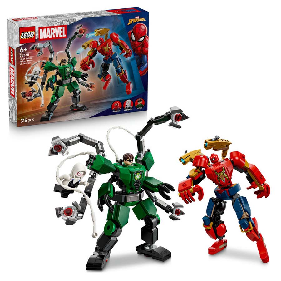 lego super heroes batalla de armaduras roboticas spider-man vs doc ock 76338