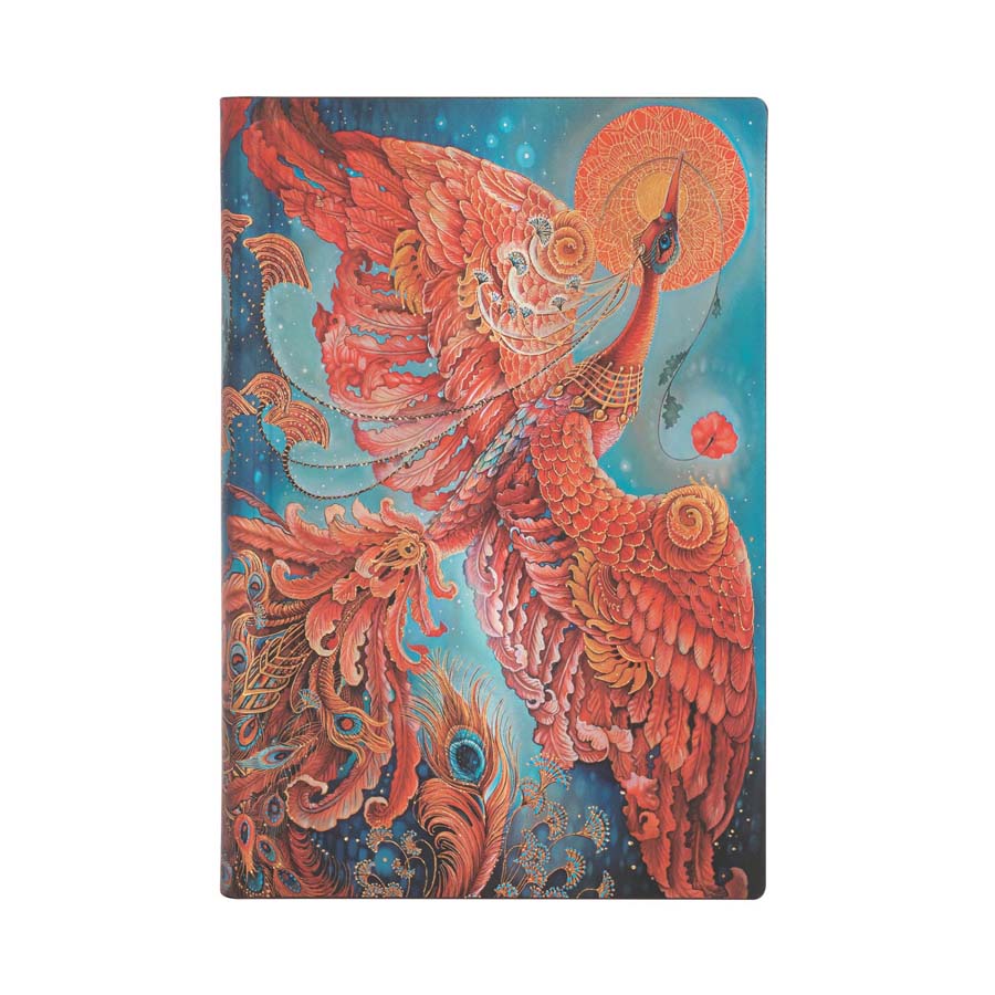 Libreta Flexi Mini Rayado Horizontal Pájaro de Fuego Paperblanks Multicolor